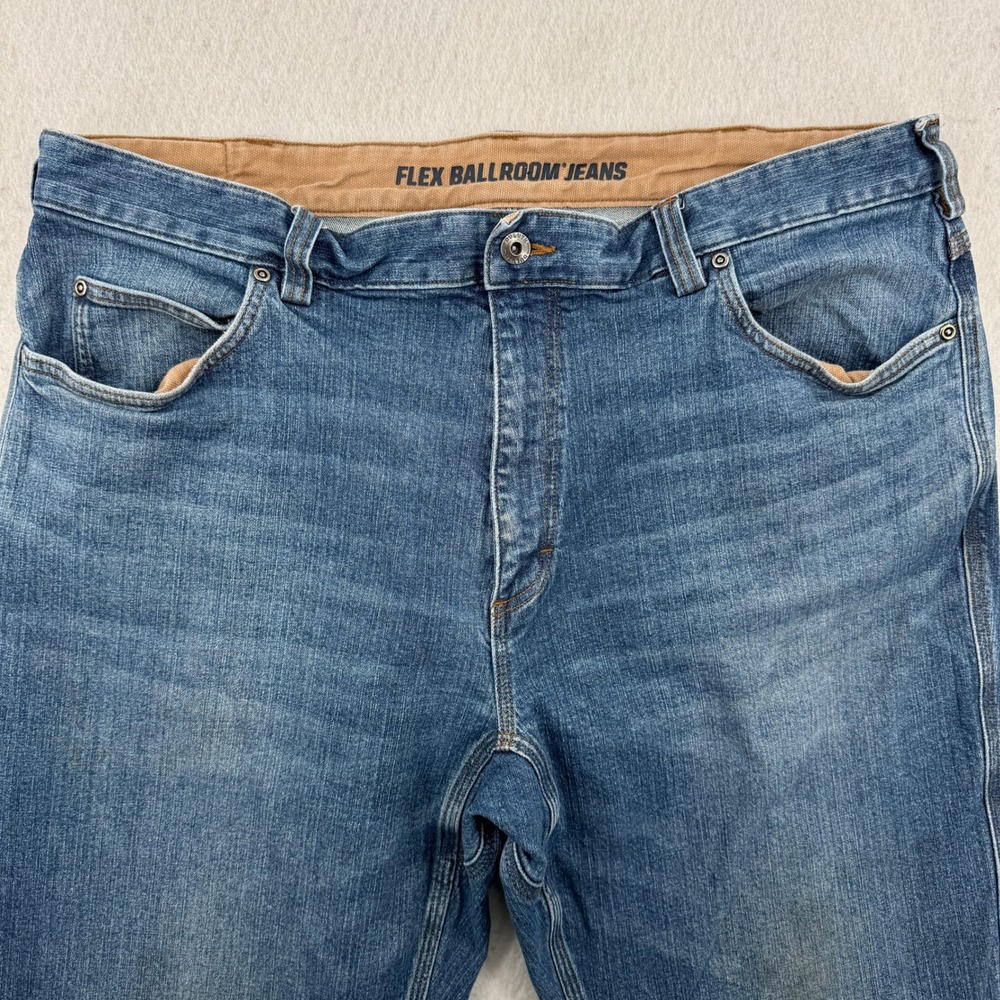 Duluth Trading Co Flex Ballroom Jeans Mens 40x34 Relaxed Fit Blue Denim Workwear